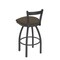 Holland Bar Stool Co 30" Low Back Swivel Bar Stool, Pewter Finish, Canter Earth Seat 82130PW006 - alternate 2